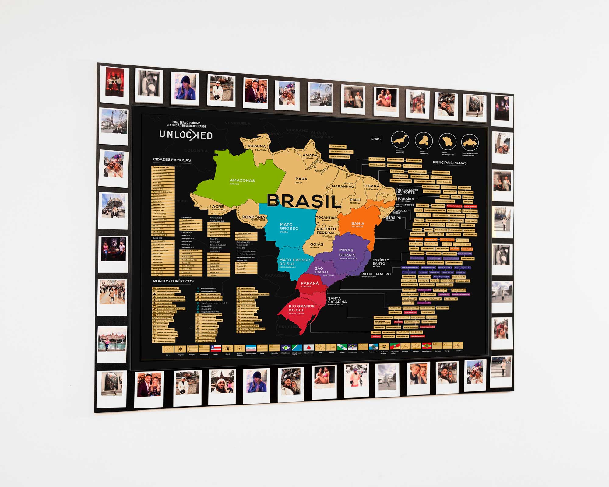 Mapa do Brasil Memórias de Raspar | Unlocked