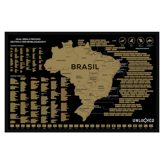 Mapa do Brasil de Raspar | Unlocked