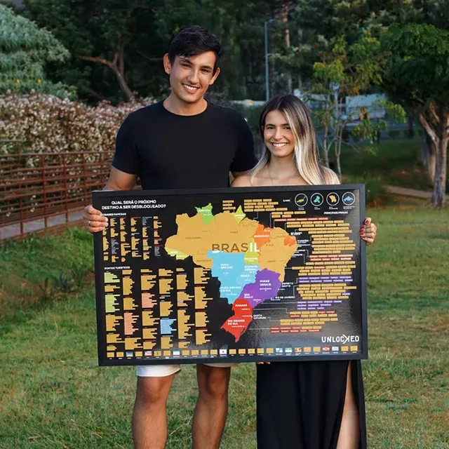 Mapa do Brasil de Raspar | Unlocked — Grande 94x60 cm