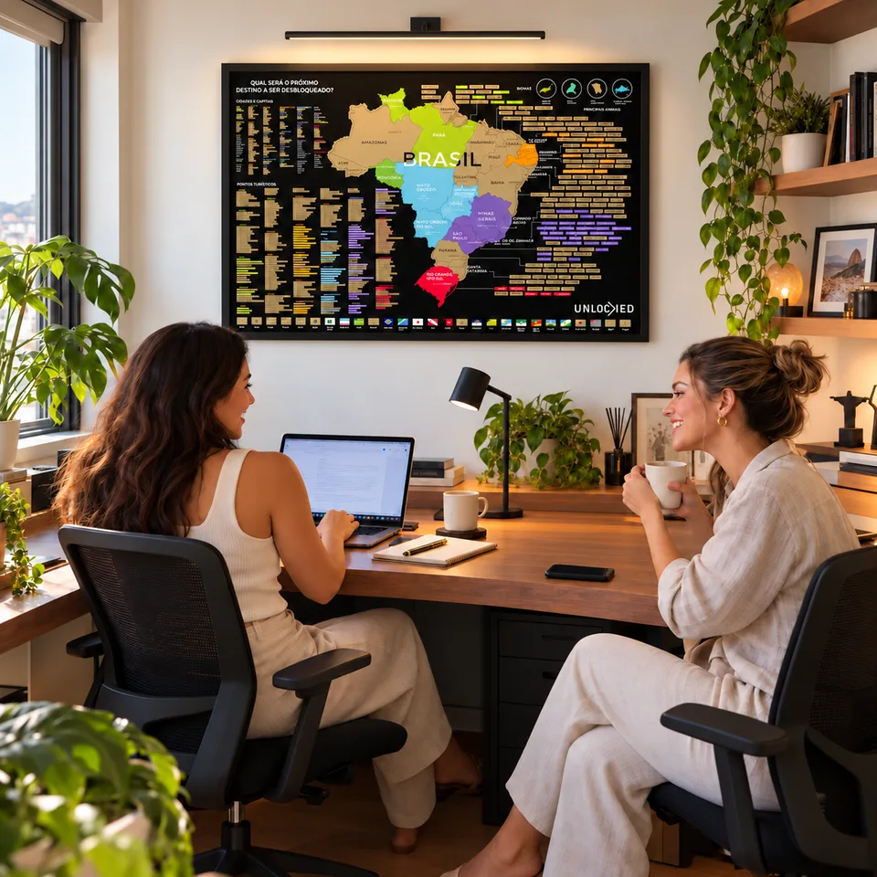 Mapa do Brasil de Raspar — Grande 94 × 60 cm — foto 2