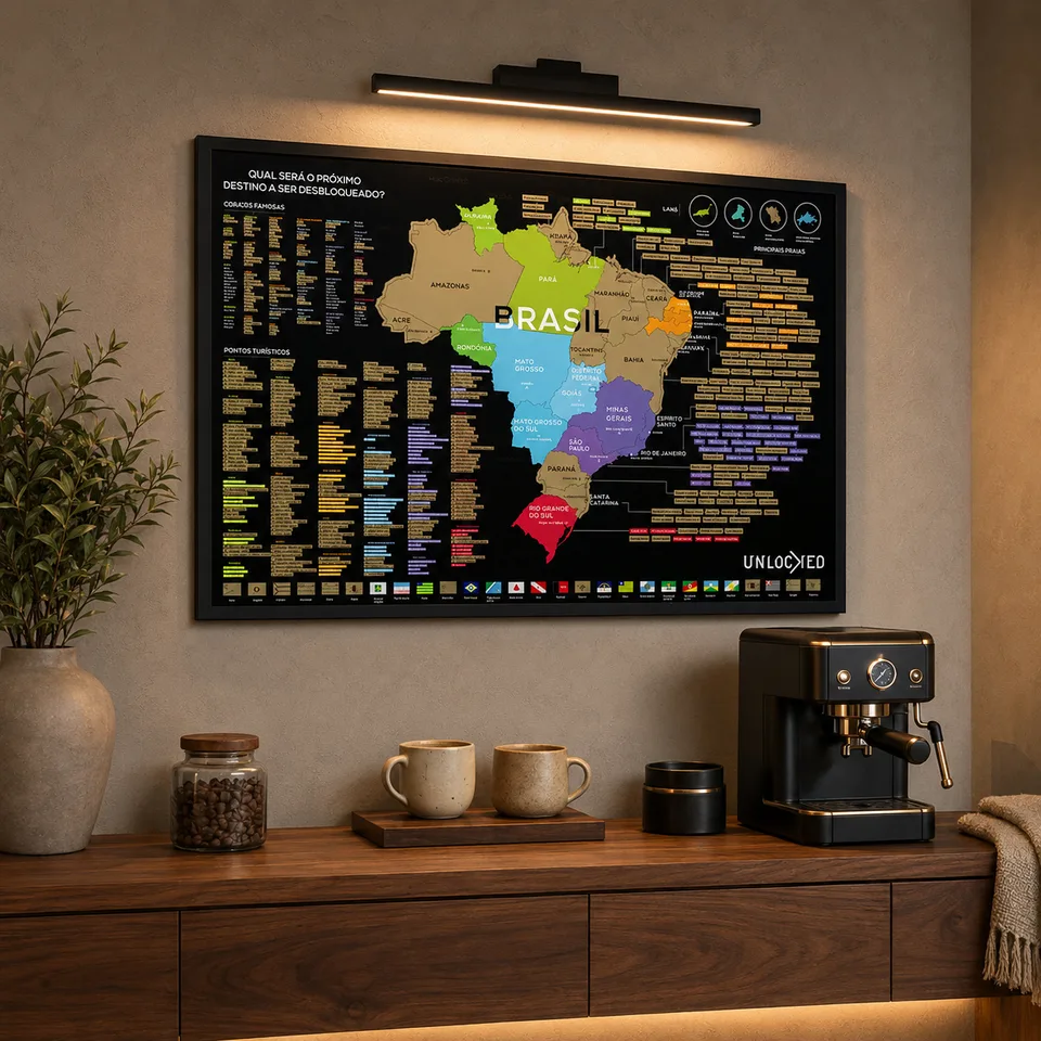 Mapa do Brasil de Raspar — Grande 94 × 60 cm — foto 1