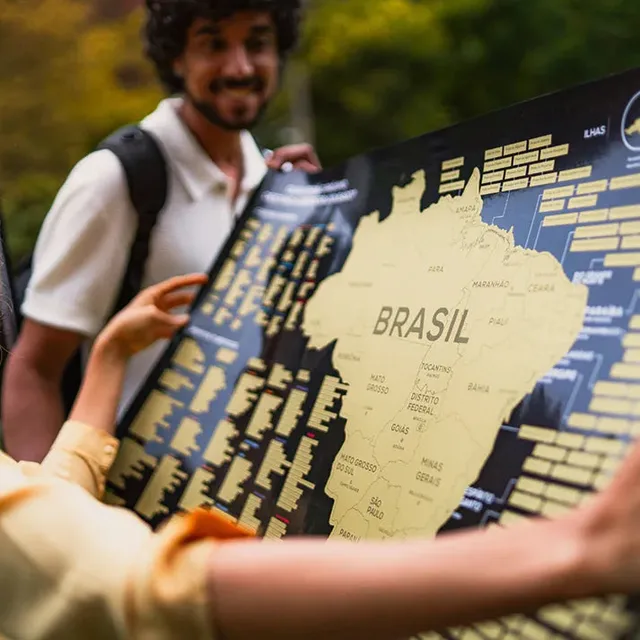 Mapa do Brasil de Raspar | Unlocked — Grande 94x60 cm