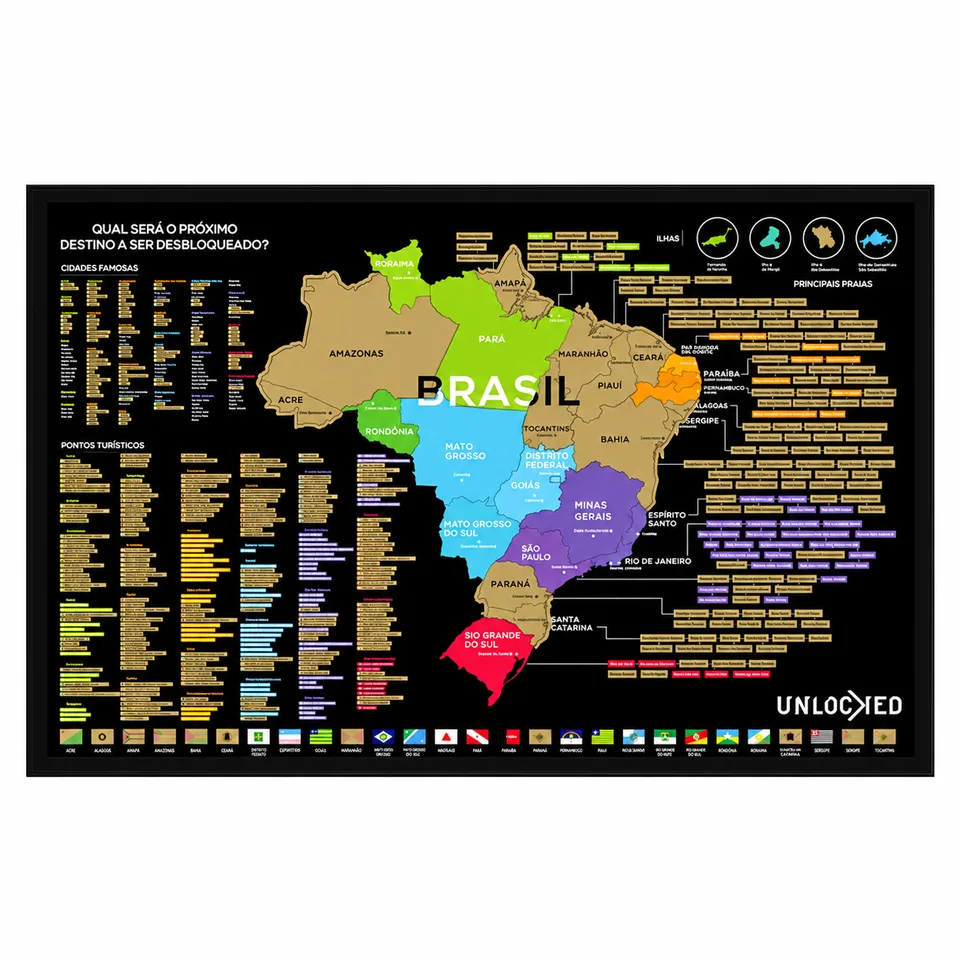 Mapa do Brasil de Raspar — Grande 94 × 60 cm — foto 12