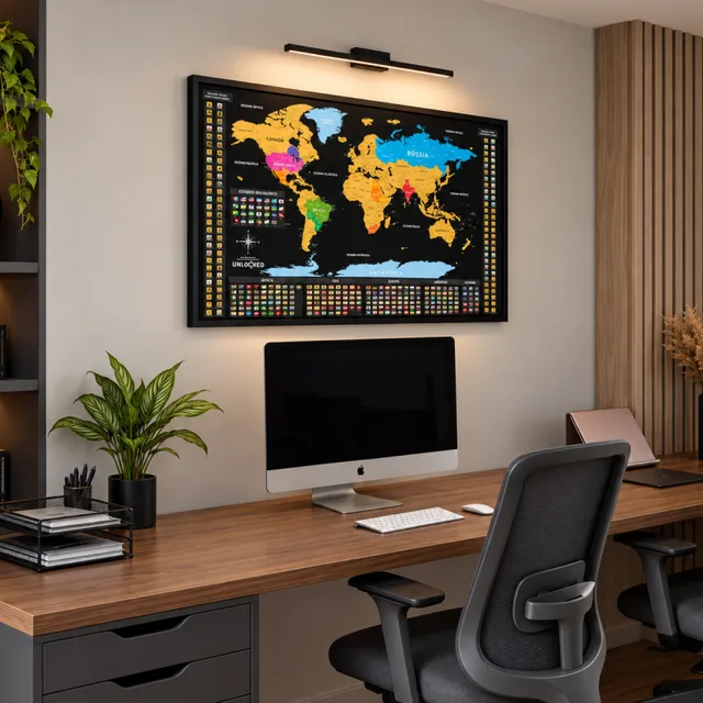 Mapa Mundi de Raspar — Grande 94 × 60 cm — foto 8