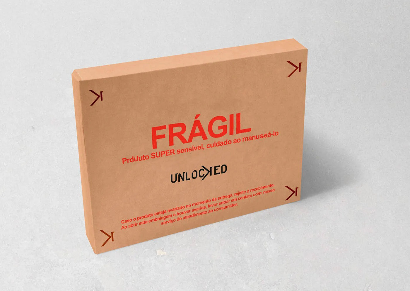 Embalagem reforçada da Unlocked, pronta para envio